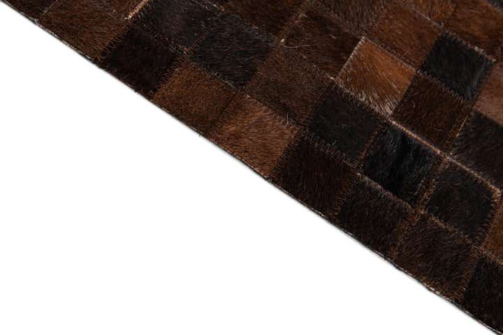 8' 1 x 9' 11 Cowhide & Leather Rug