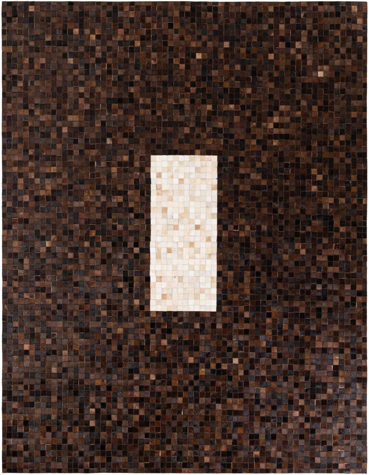 8' 1 x 9' 11 Cowhide & Leather Rug
