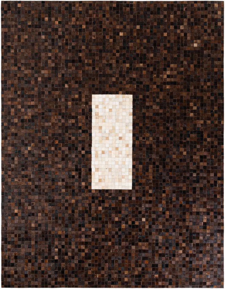 Detail image of 8' 1 x 9' 11 Cowhide & Leather Rug