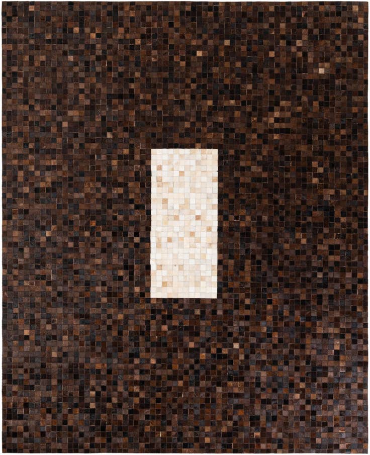 Detail image of 8' 1 x 9' 11 Cowhide & Leather Rug