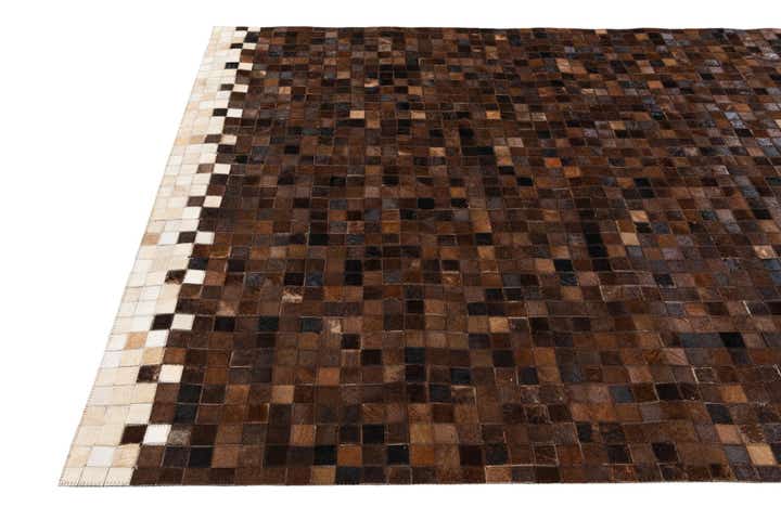 5' x 8' Cowhide & Leather Rug