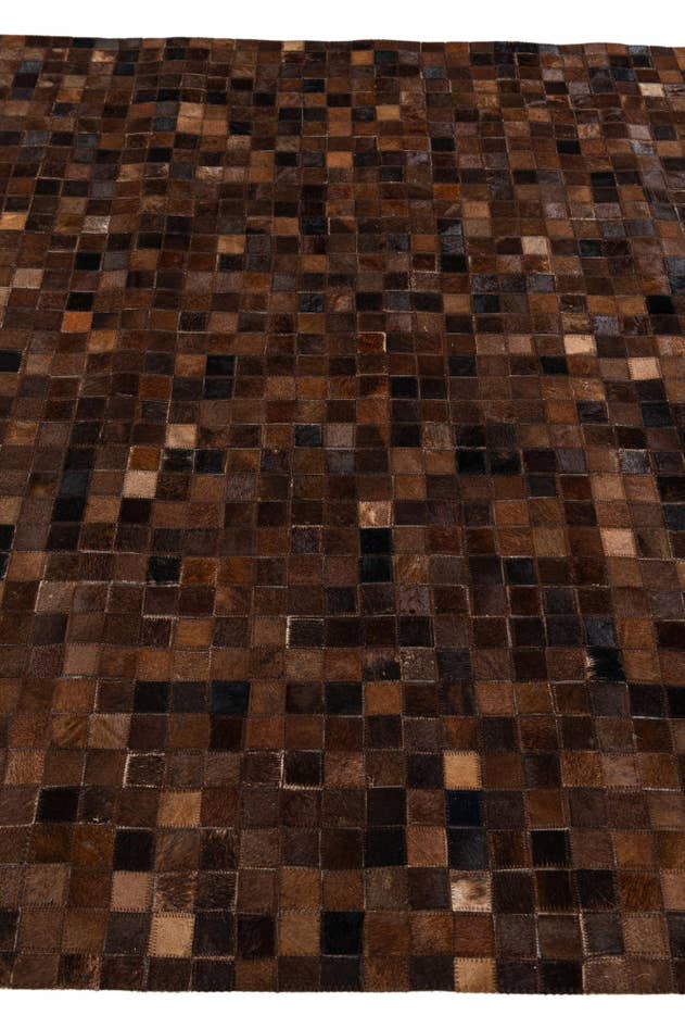 Detail image of 5' x 8' Cowhide & Leather Rug