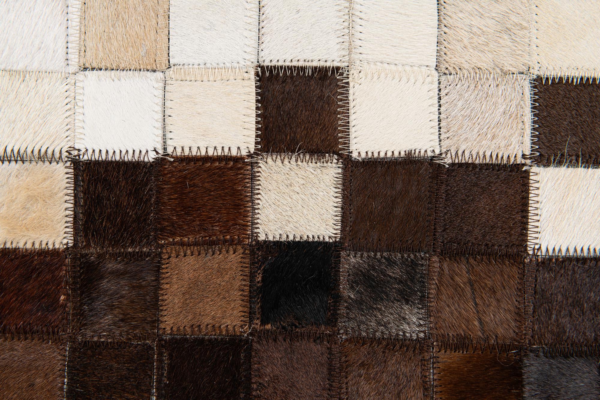 5' x 8' Cowhide & Leather Rug