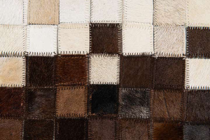 5' x 8' Cowhide & Leather Rug