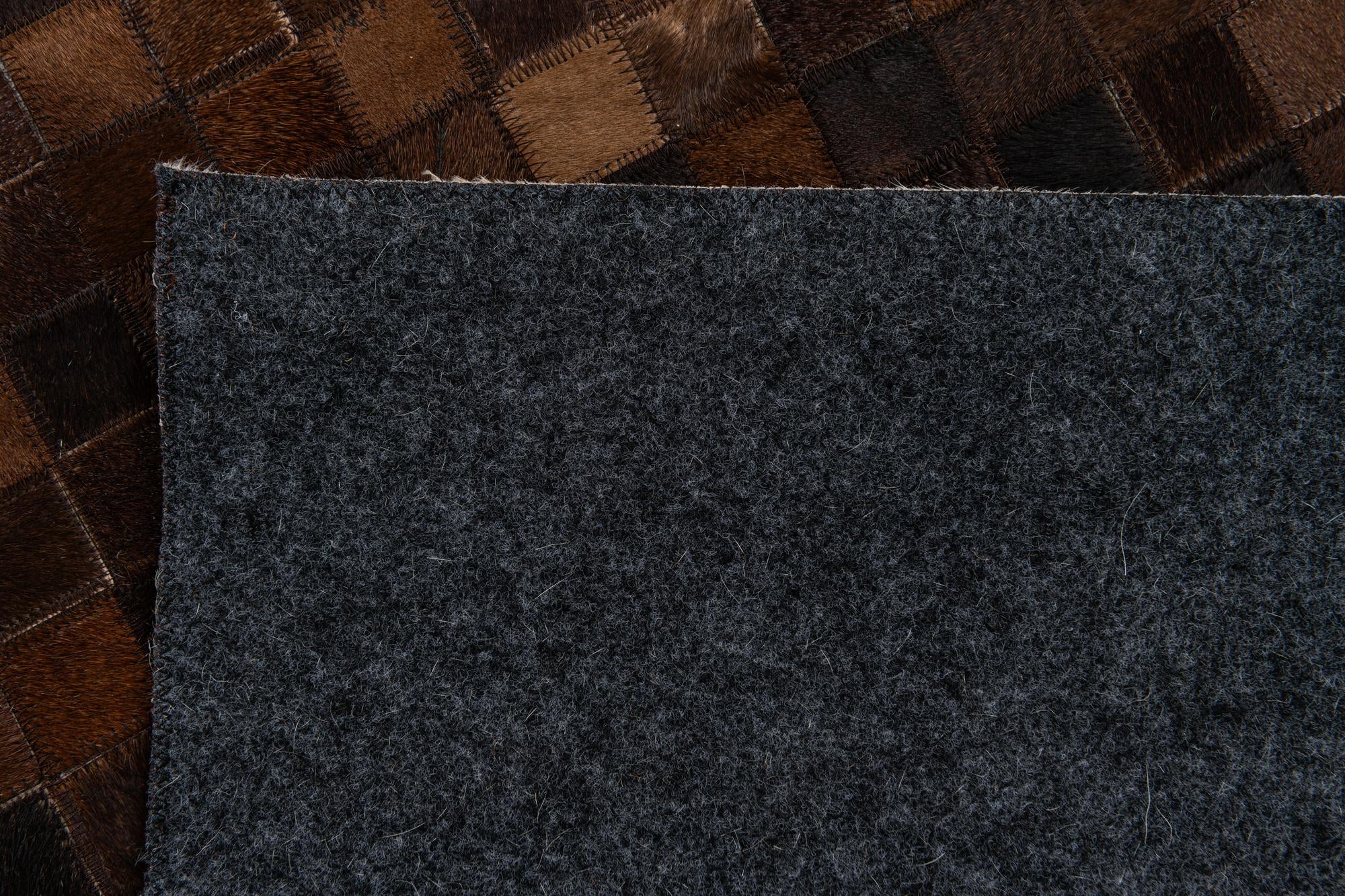 5' x 8' Cowhide & Leather Rug