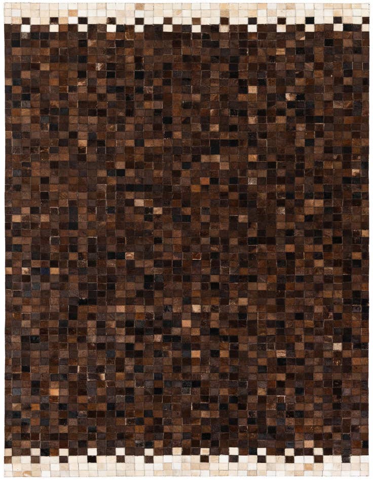 Detail image of 5' x 8' Cowhide & Leather Rug