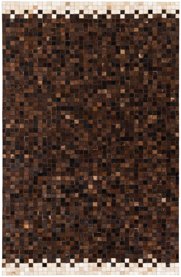 Detail image of 5' x 8' Cowhide & Leather Rug