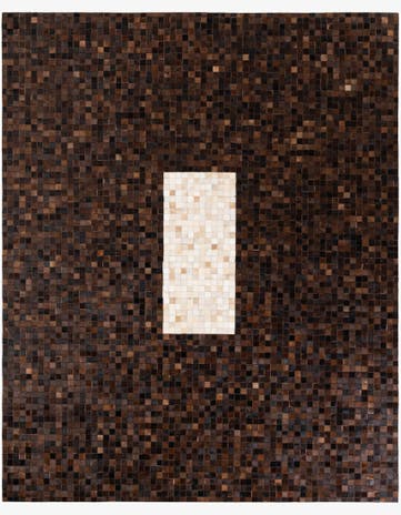 8' 1 x 9' 11 Cowhide & Leather Rug