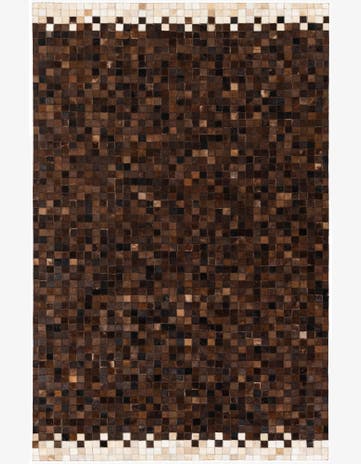 5' x 8' Cowhide & Leather Rug