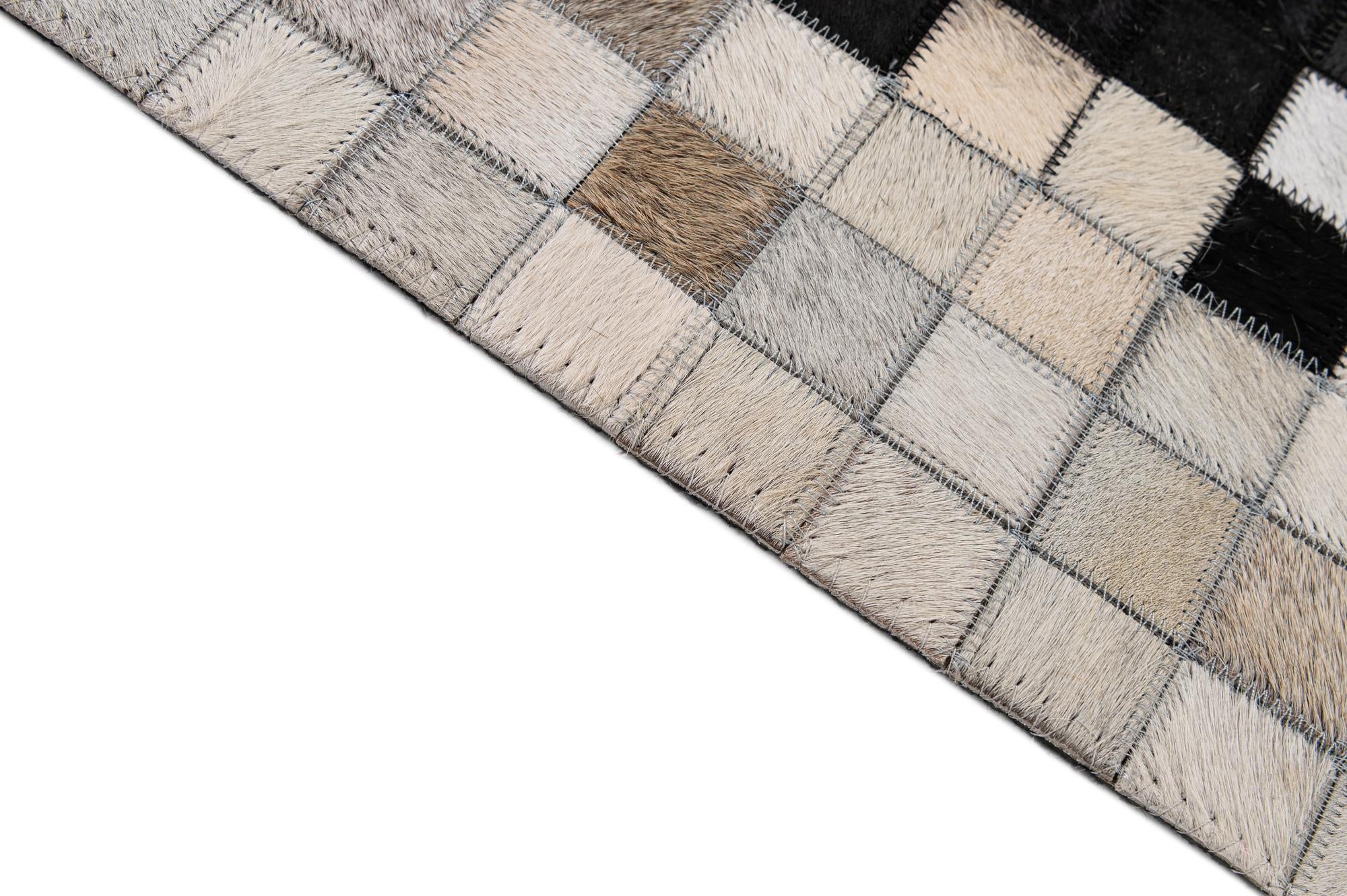 8' 2 x 9' 11 Cowhide - Patchwork Rug