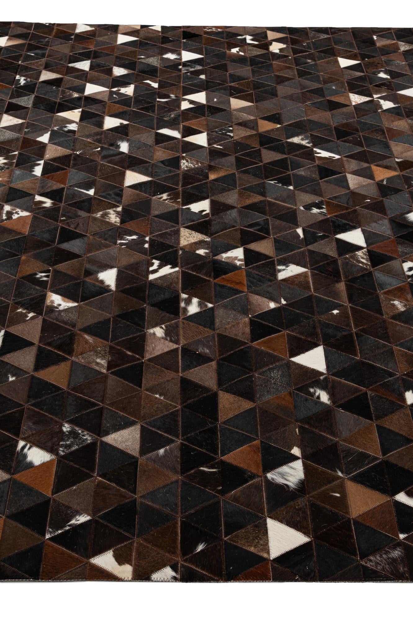 7' 11 x 9' 10 Cowhide - Patchwork Rug