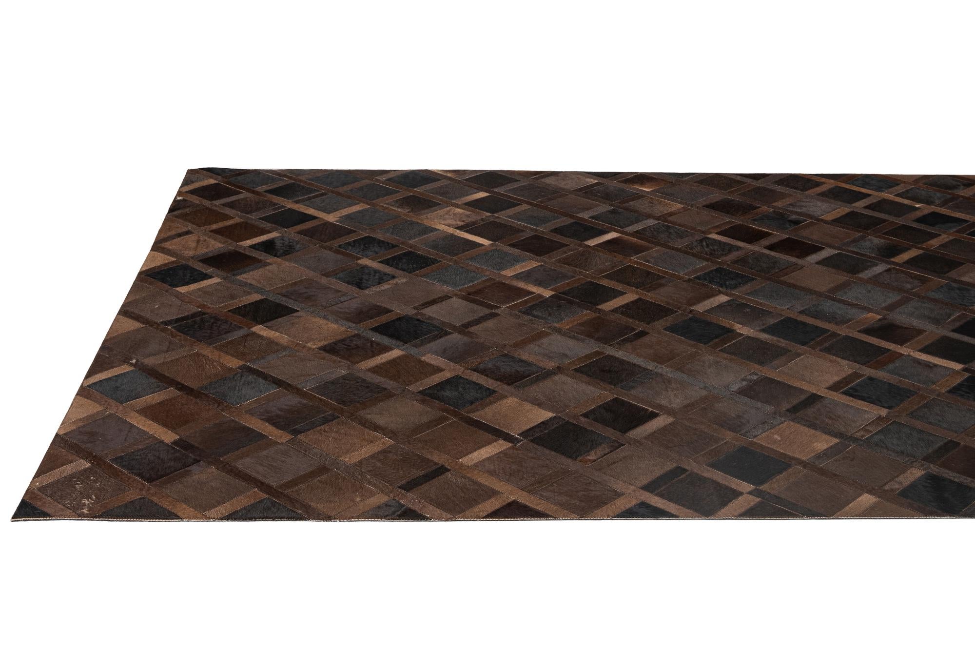 4' 11 x 8' 3 Cowhide - Patchwork Rug