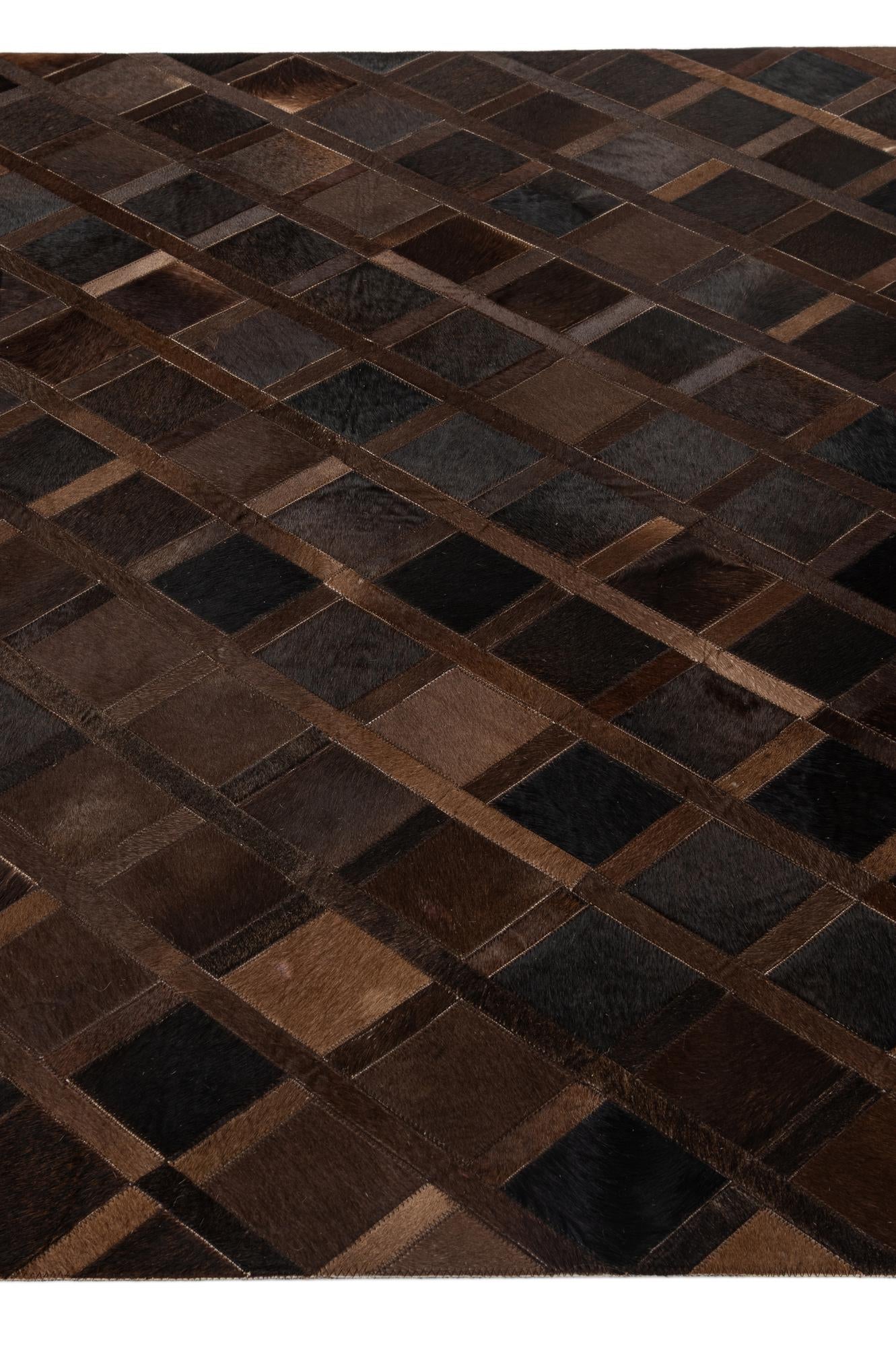 4' 11 x 8' 3 Cowhide - Patchwork Rug