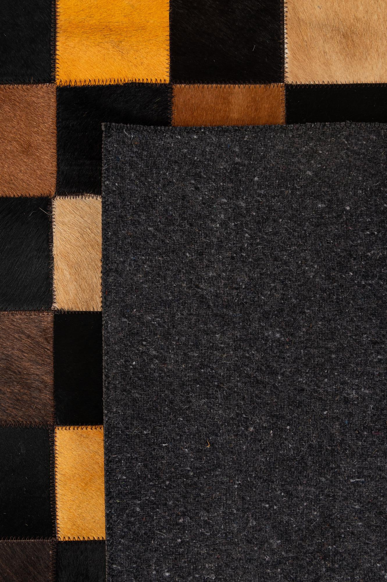 5' 2 x 8' Cowhide - Patchwork Rug