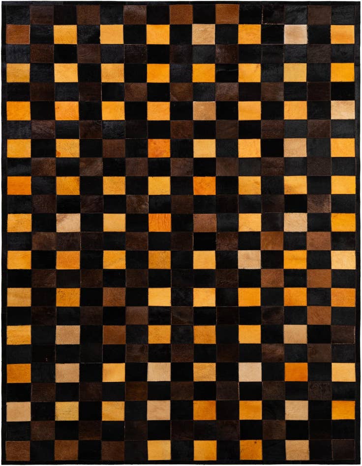 Detail image of 5' 2 x 8' Cowhide - Patchwork Rug