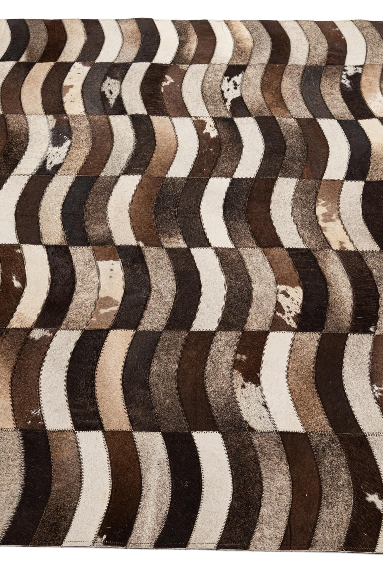 5' 1 x 7' 10 Cowhide - Patchwork Rug