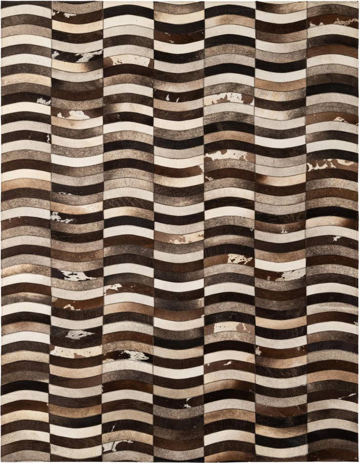 Detail image of 5' 1 x 7' 10 Cowhide - Patchwork Rug