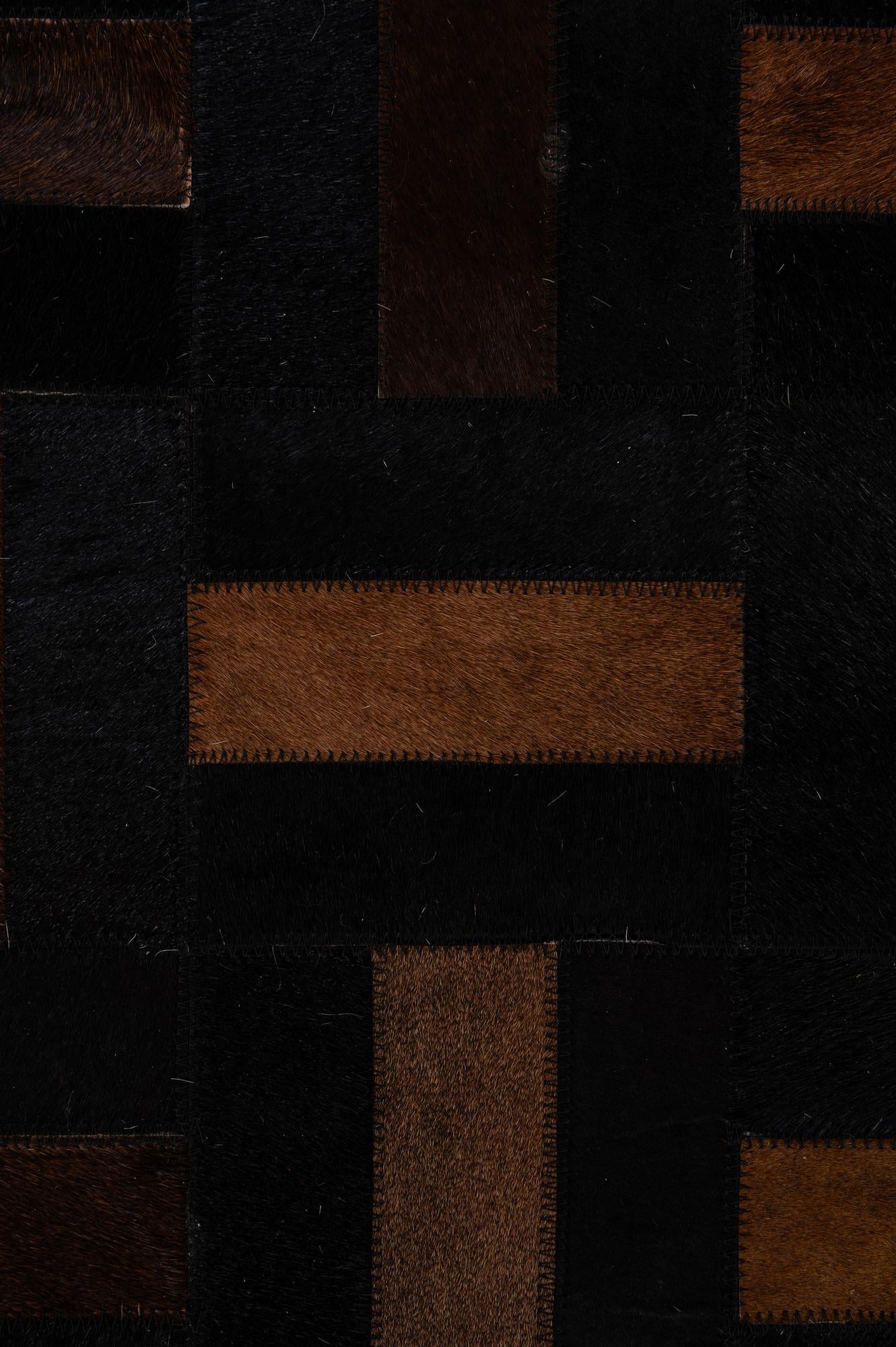 5' 3 x 8' 2 Cowhide - Patchwork Rug