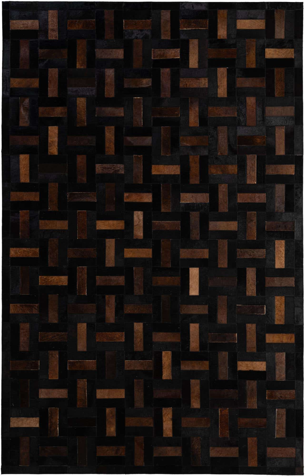 5' 3 x 8' 2 Cowhide - Patchwork Rug