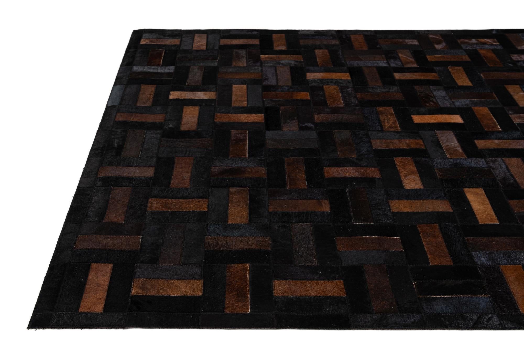 5' 1 x 8' 3 Cowhide - Patchwork Rug