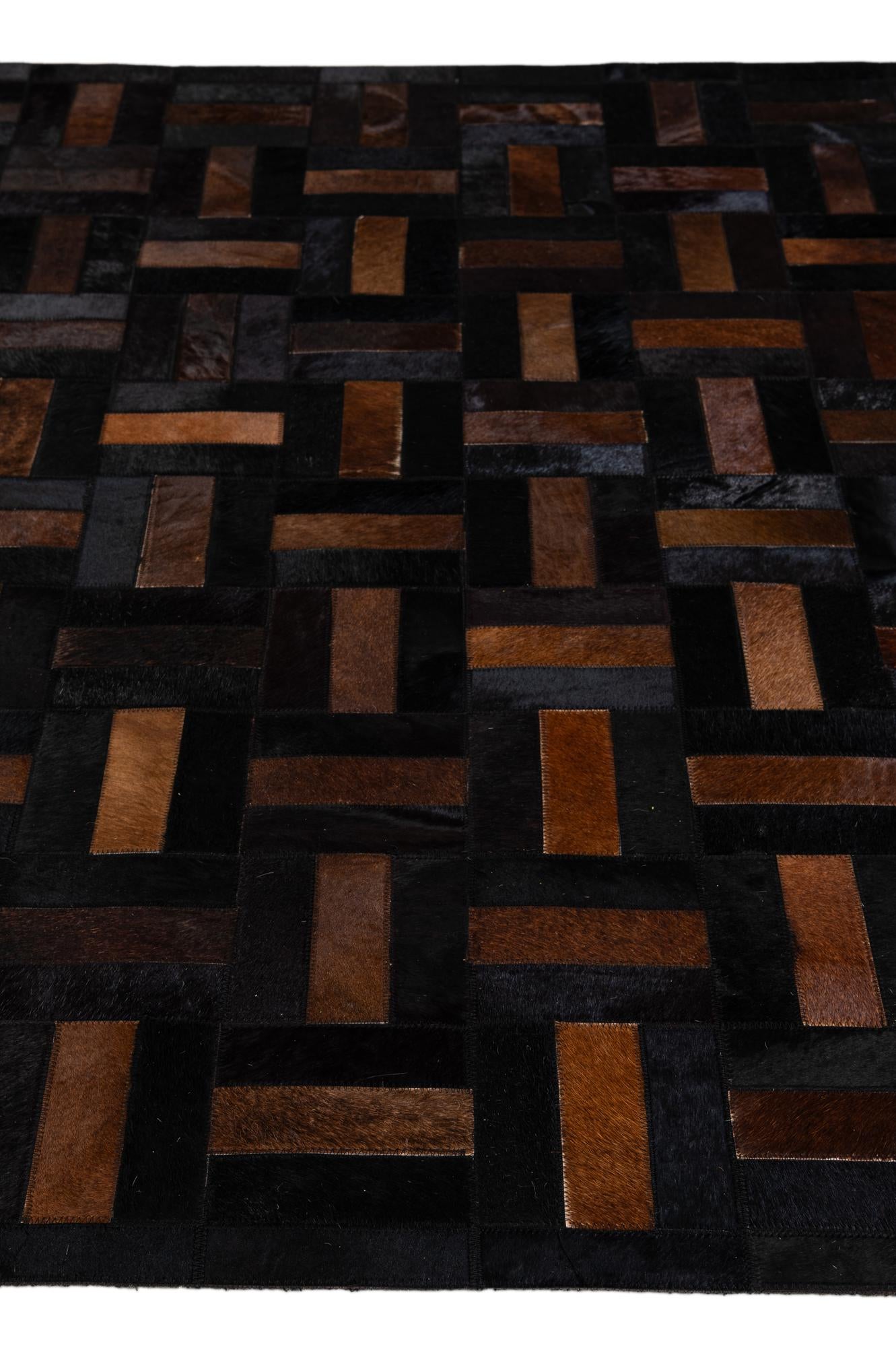 5' 1 x 8' 3 Cowhide - Patchwork Rug
