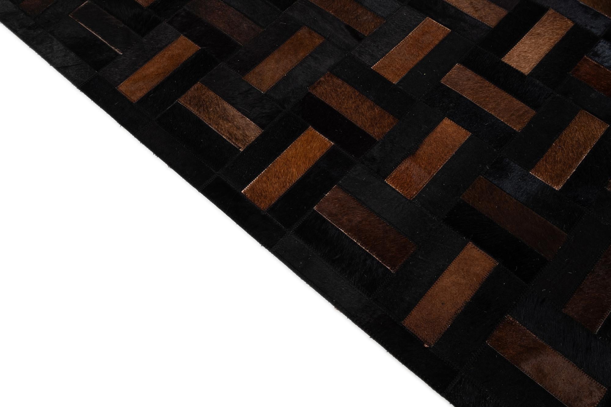 5' 1 x 8' 3 Cowhide - Patchwork Rug