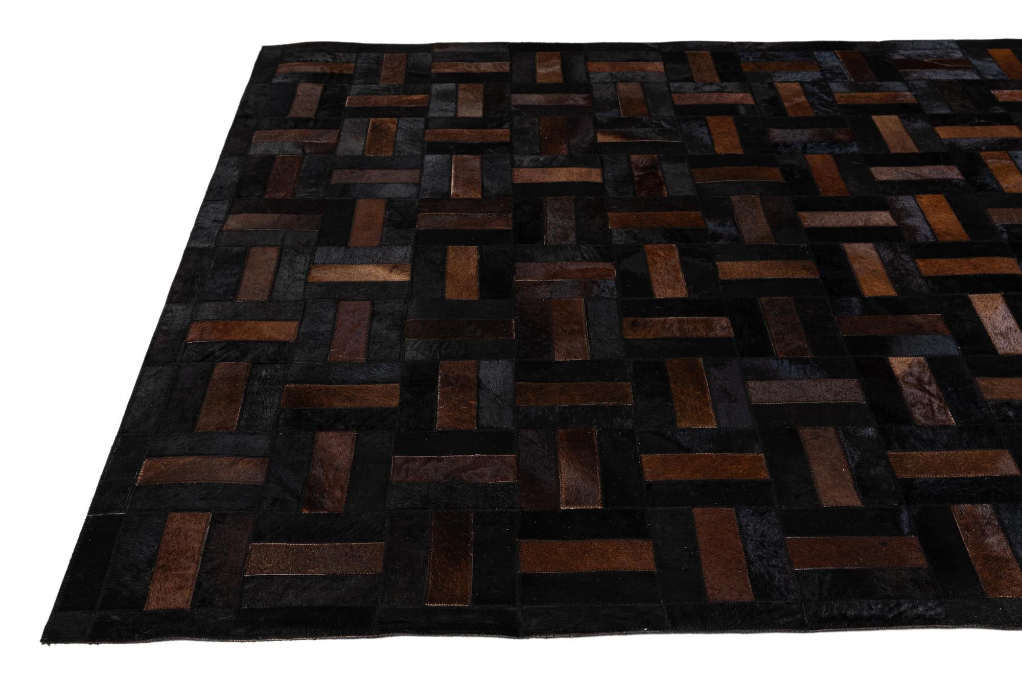 5' 3 x 8' 2 Cowhide - Patchwork Rug