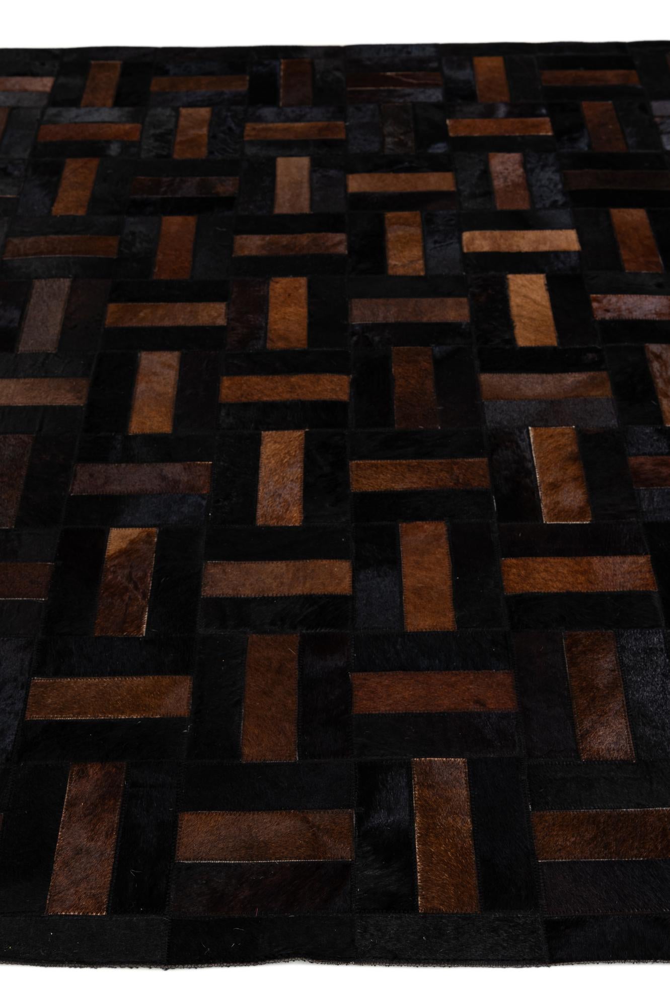 5' 3 x 8' 2 Cowhide - Patchwork Rug