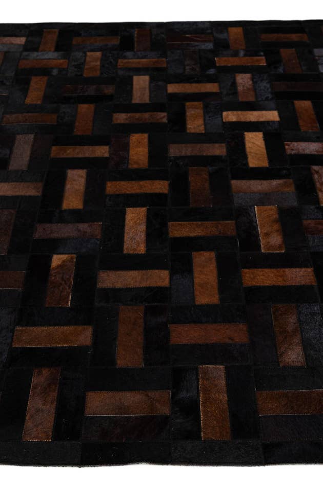 Detail image of 5' 3 x 8' 2 Cowhide - Patchwork Rug
