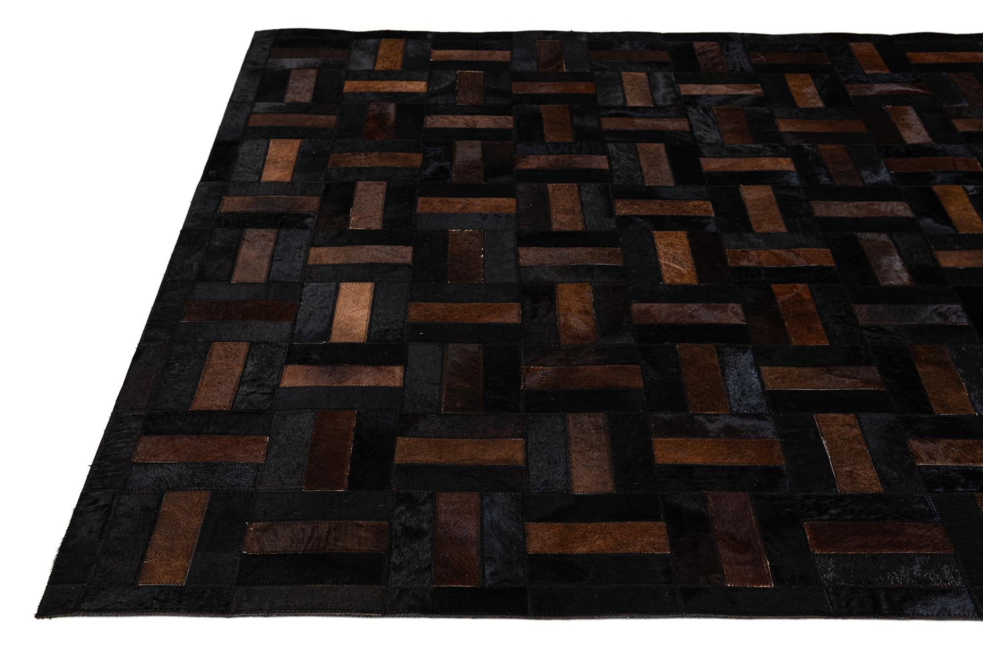 5' 3 x 8' 2 Cowhide - Patchwork Rug