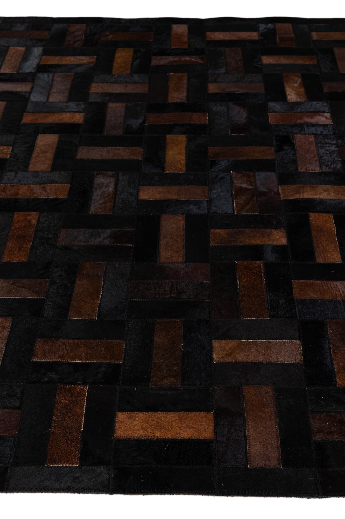 5' 3 x 8' 2 Cowhide - Patchwork Rug