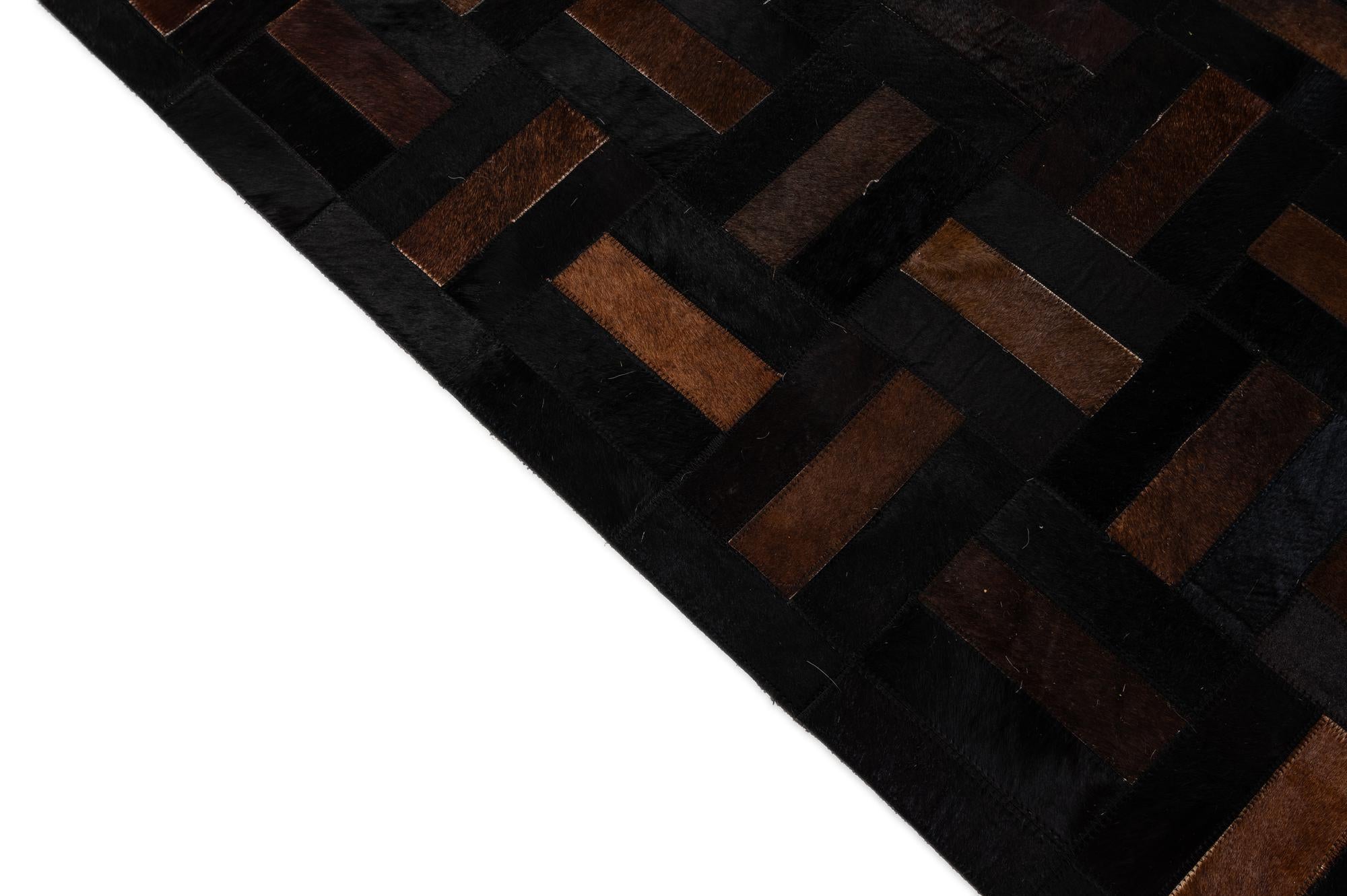 5' 3 x 8' 2 Cowhide - Patchwork Rug