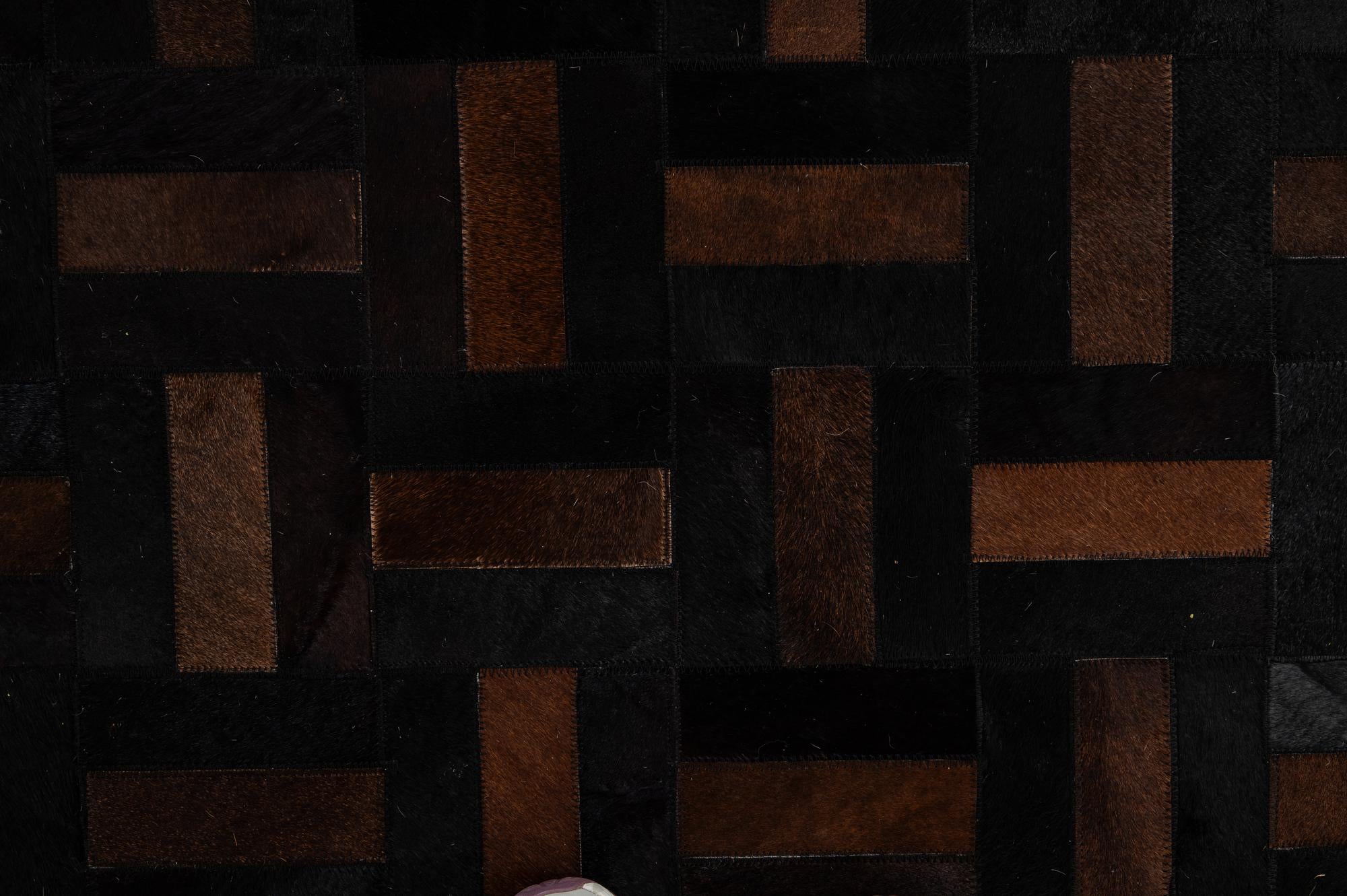 5' 1 x 8' 1 Cowhide - Patchwork Rug