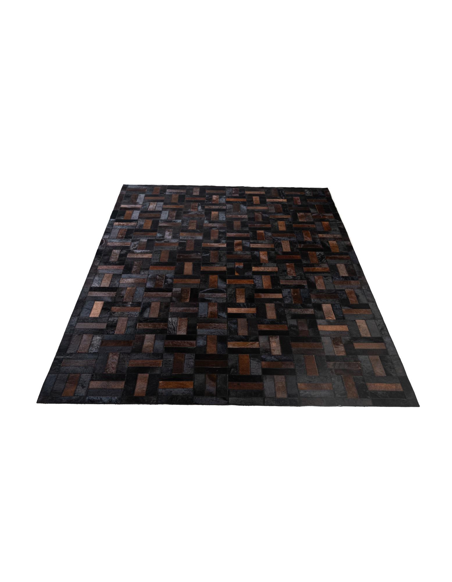 5' 3 x 8' 2 Cowhide - Patchwork Rug