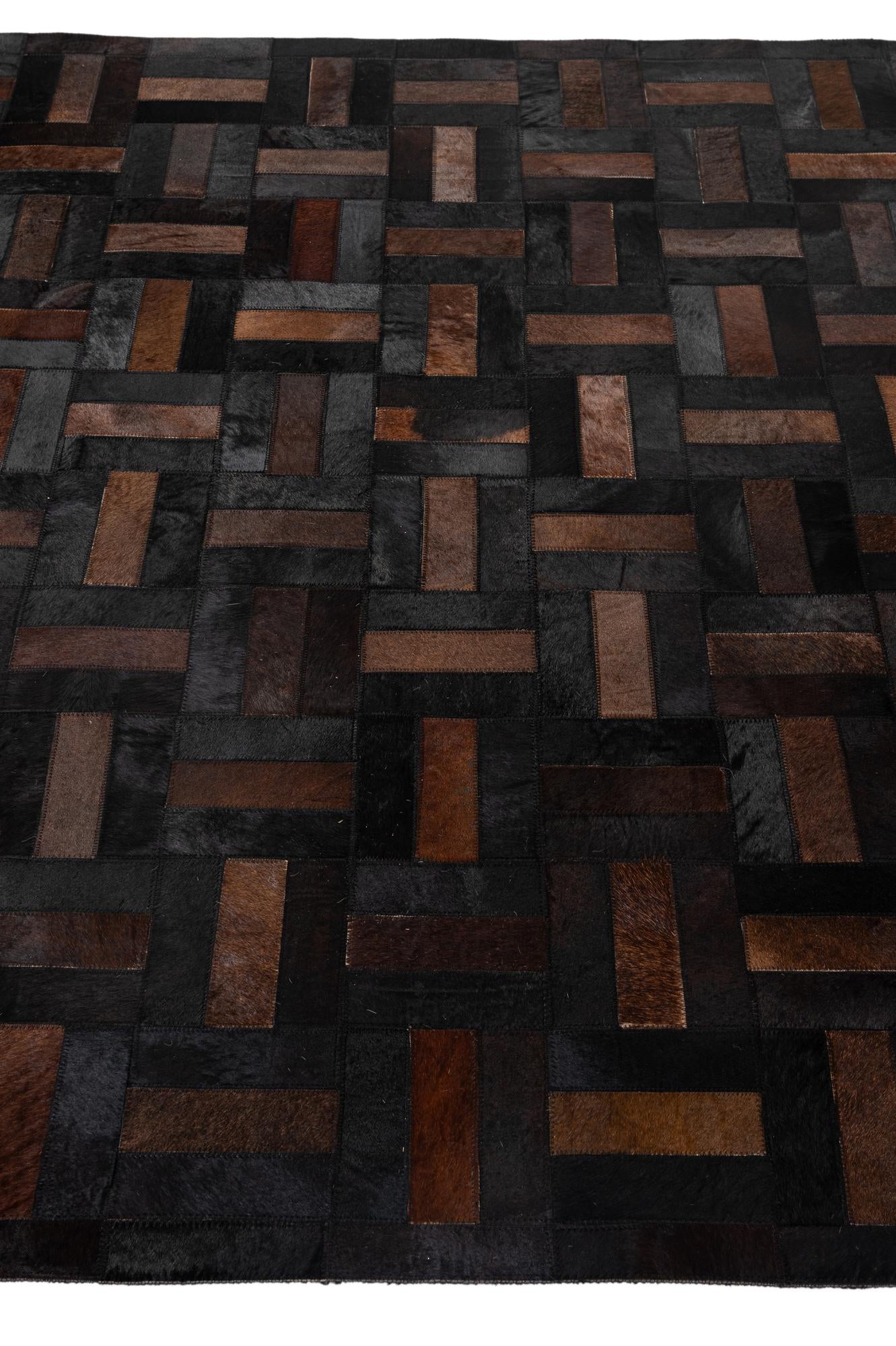 5' 3 x 8' 2 Cowhide - Patchwork Rug
