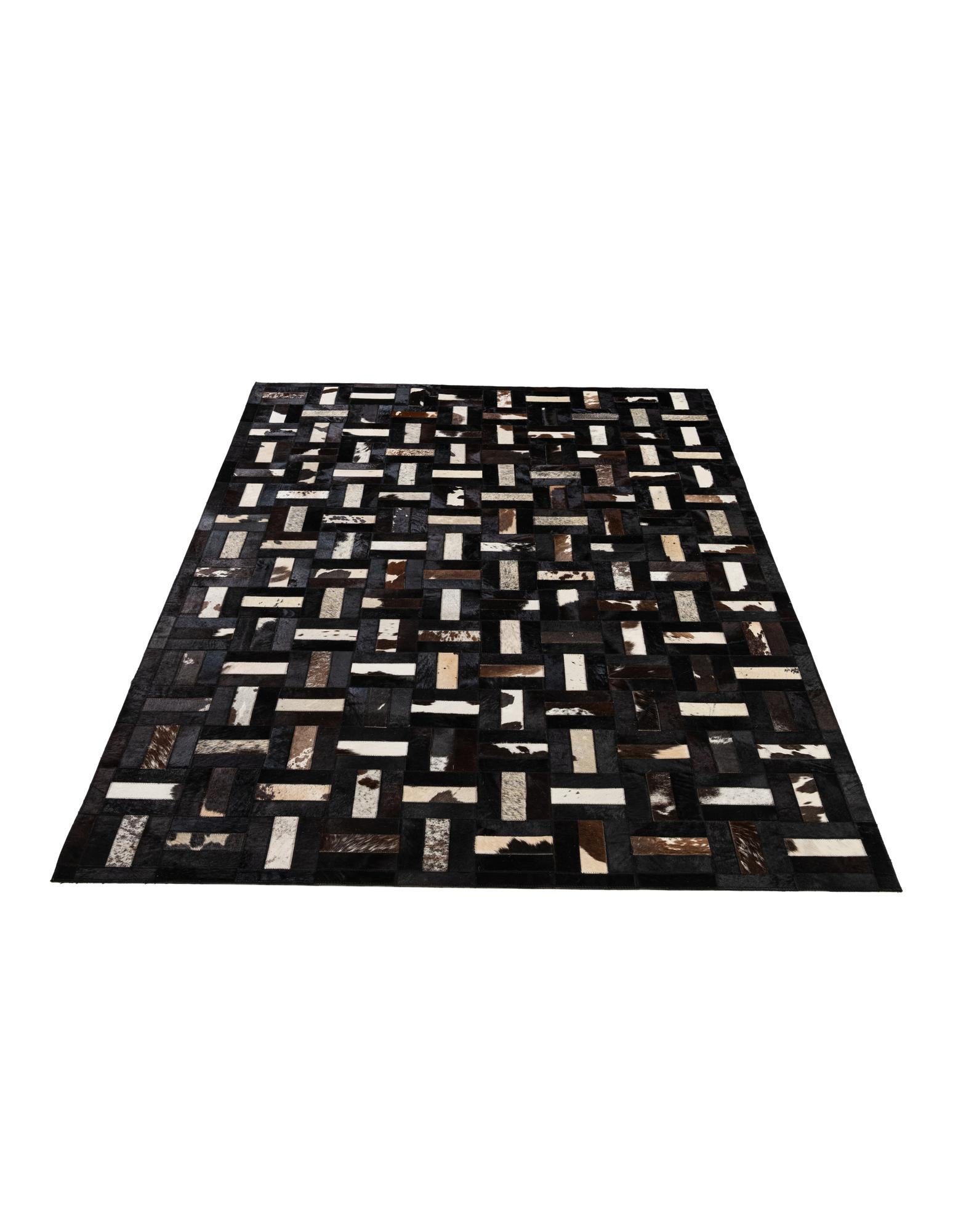 5' 3 x 8' 1 Cowhide - Patchwork Rug