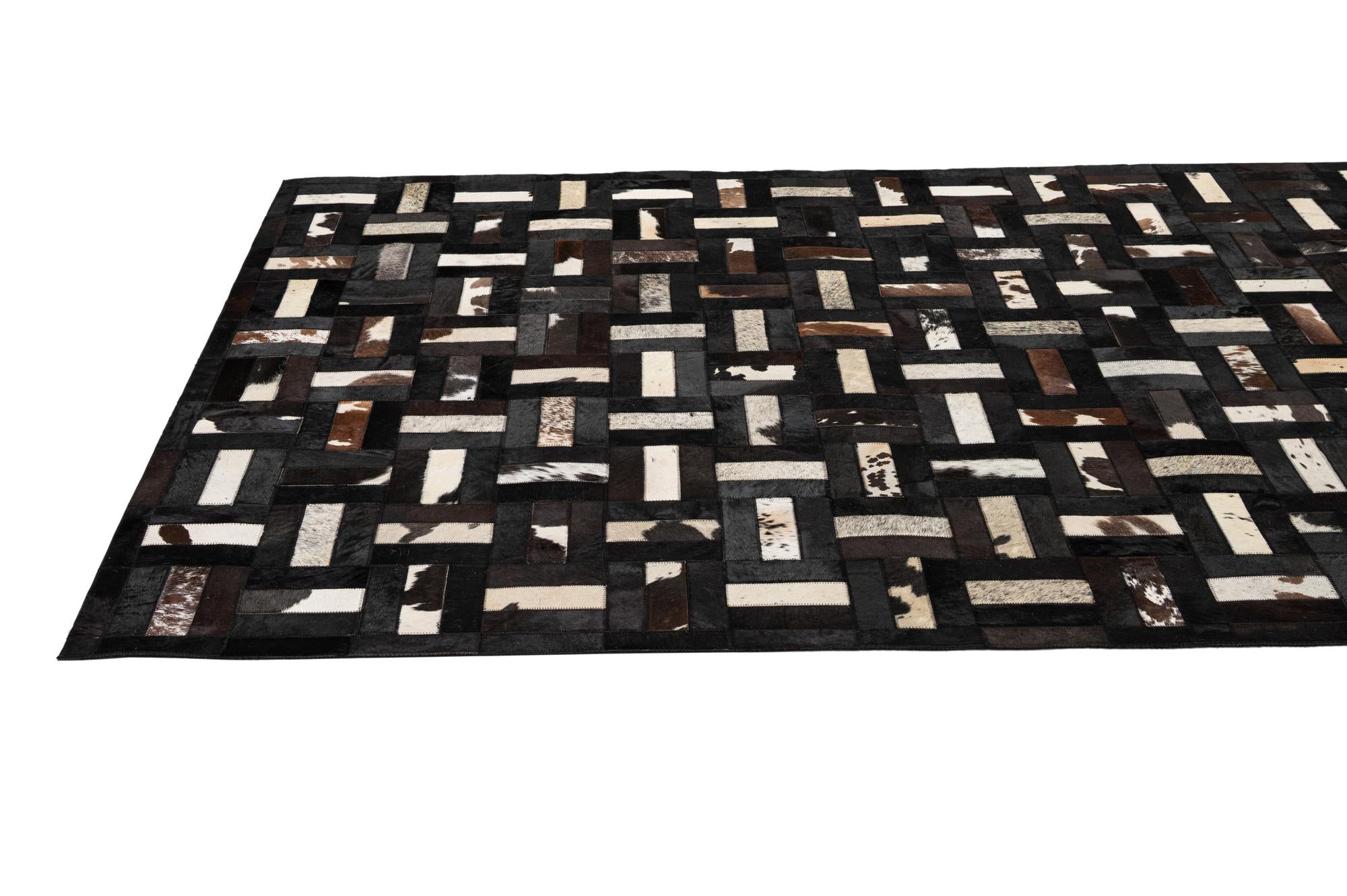 5' 3 x 8' 1 Cowhide - Patchwork Rug