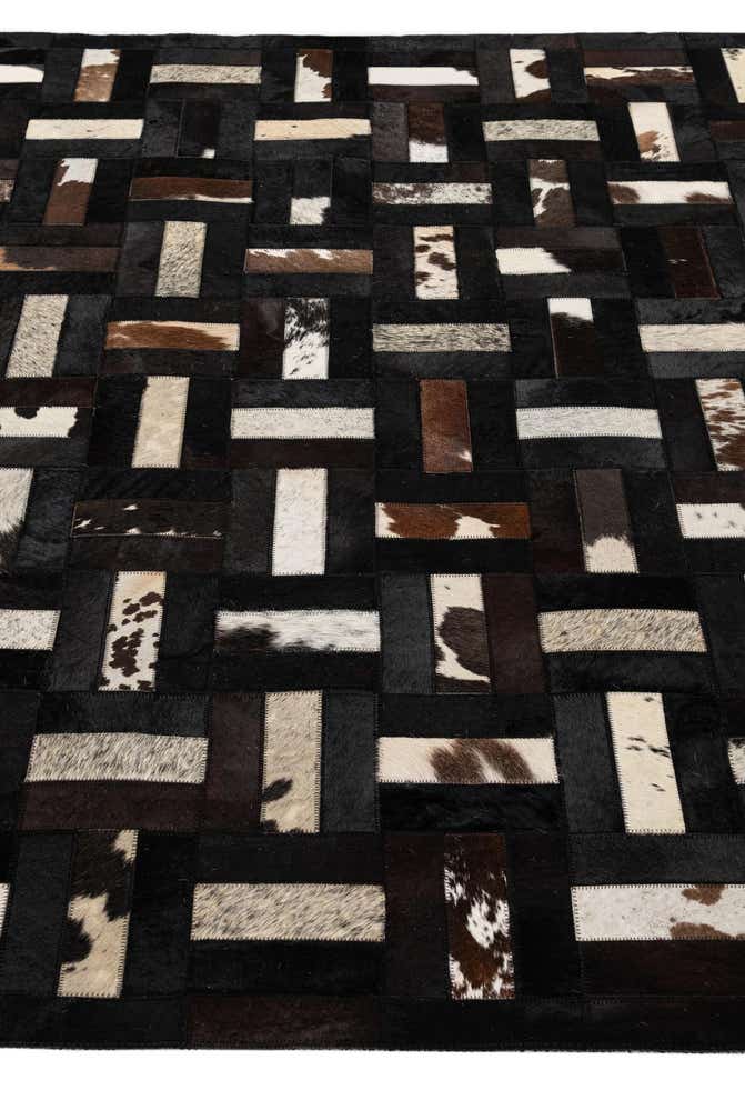 5' 3 x 8' 1 Cowhide - Patchwork Rug