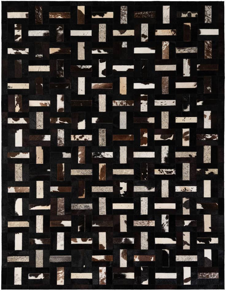 Detail image of 5' 3 x 8' 1 Cowhide - Patchwork Rug