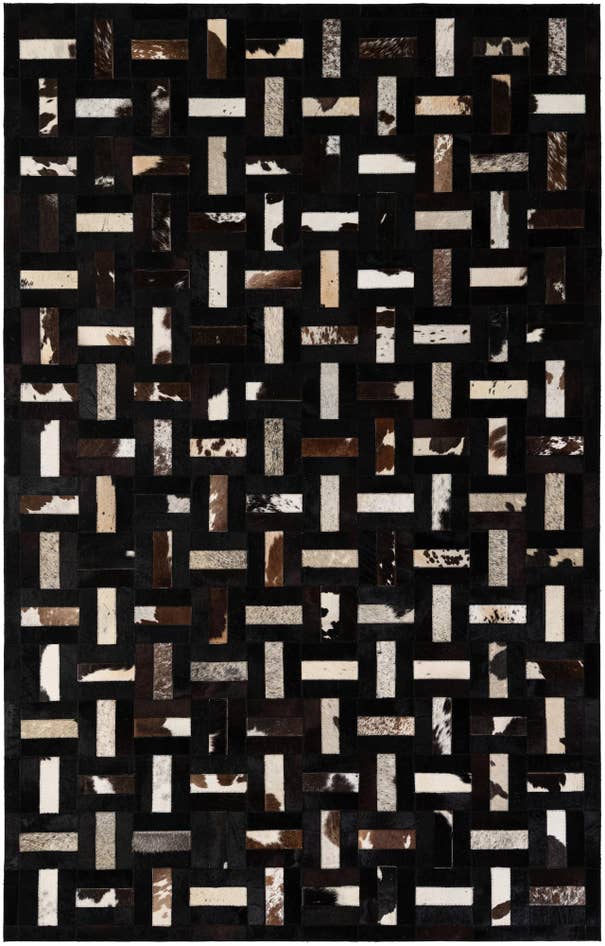 Detail image of 5' 3 x 8' 1 Cowhide - Patchwork Rug
