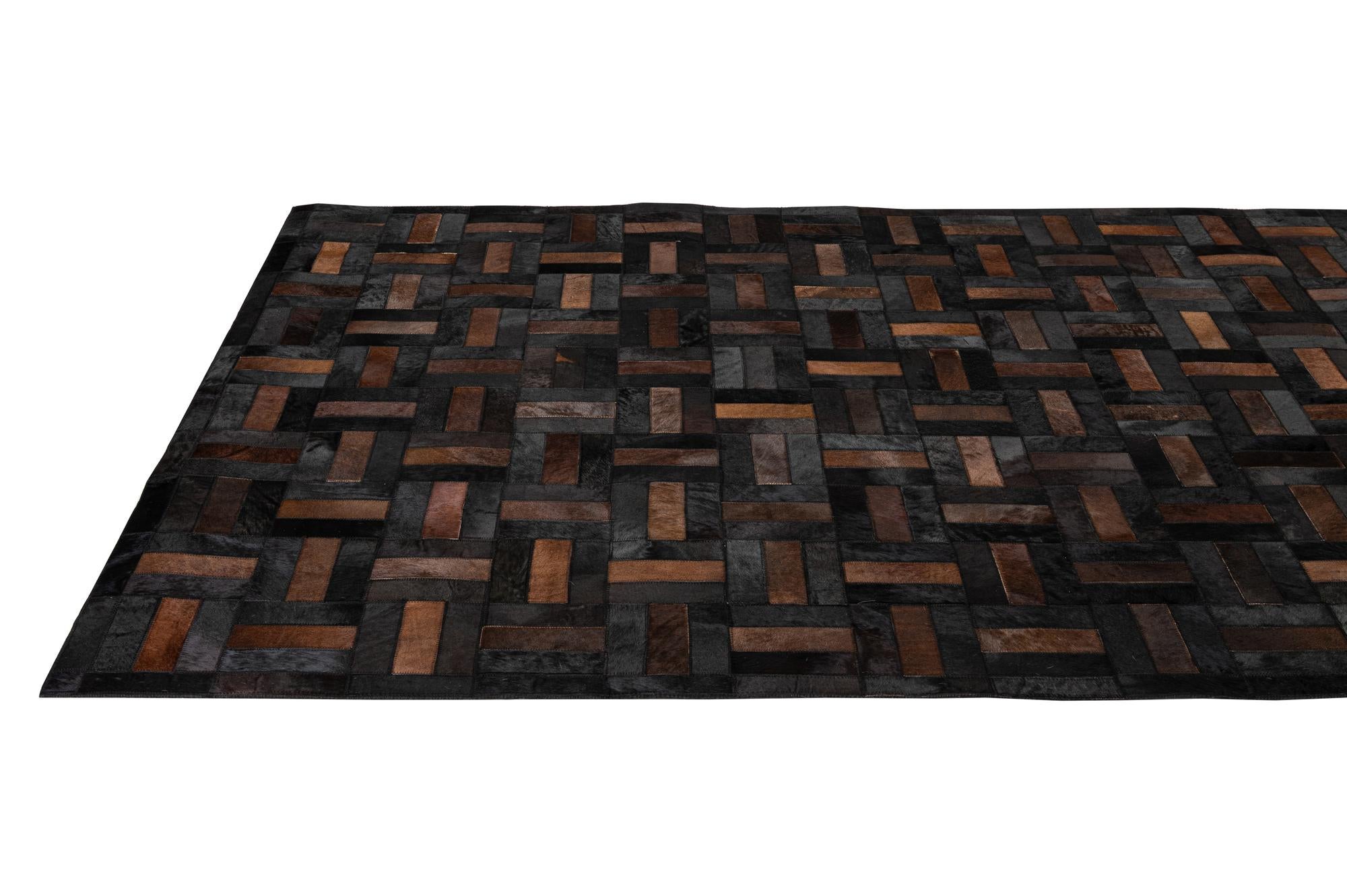 5' 3 x 8' 2 Cowhide - Patchwork Rug