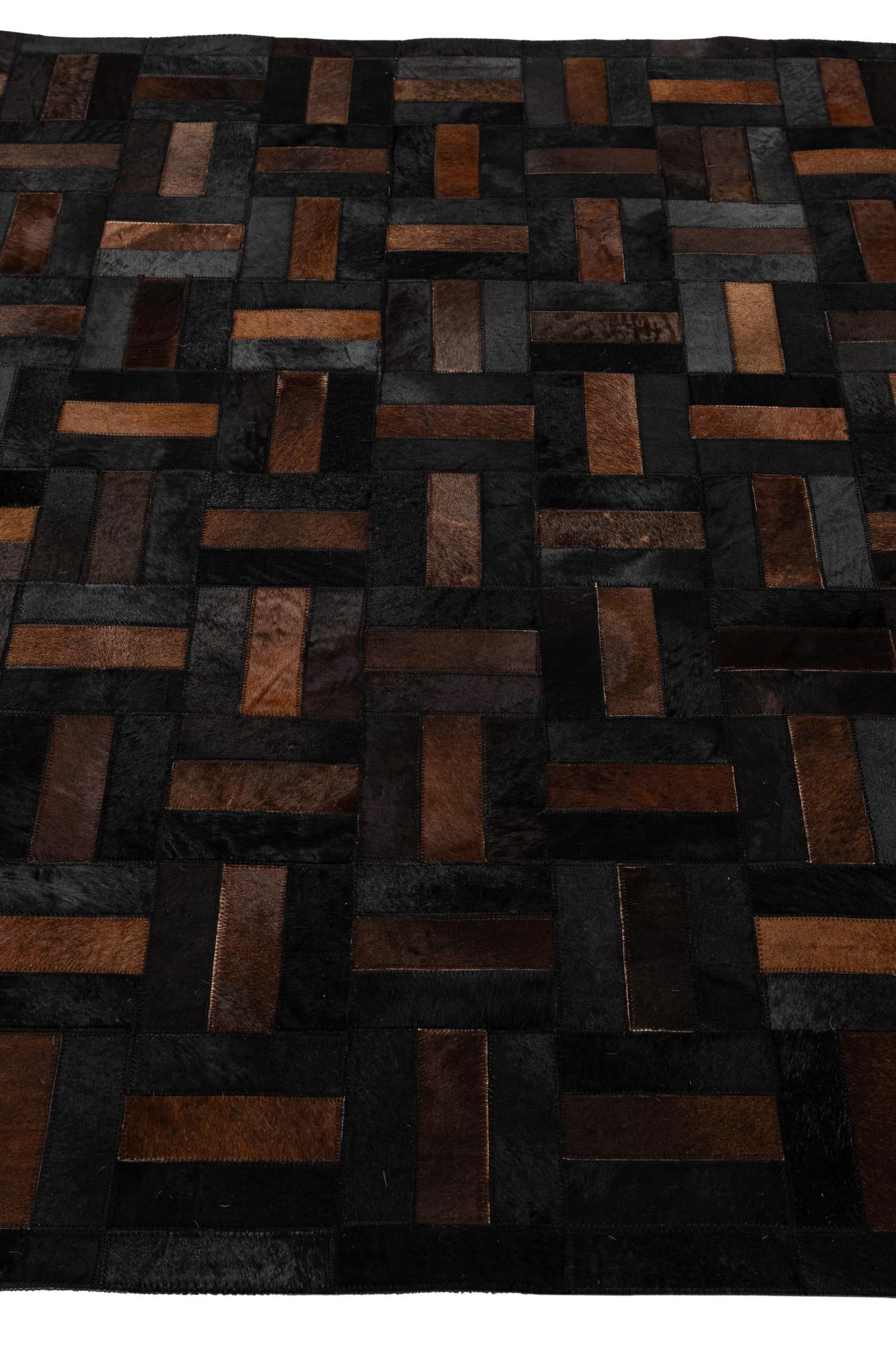 5' 3 x 8' 2 Cowhide - Patchwork Rug