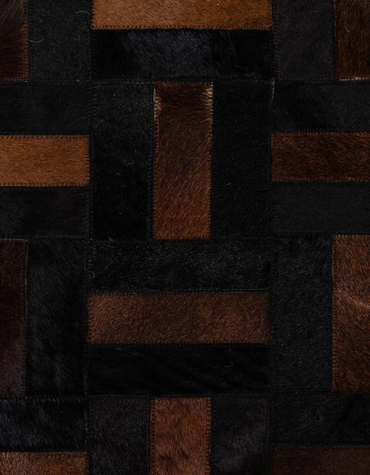 Detail image of 5' 3 x 8' 2 Cowhide - Patchwork Rug