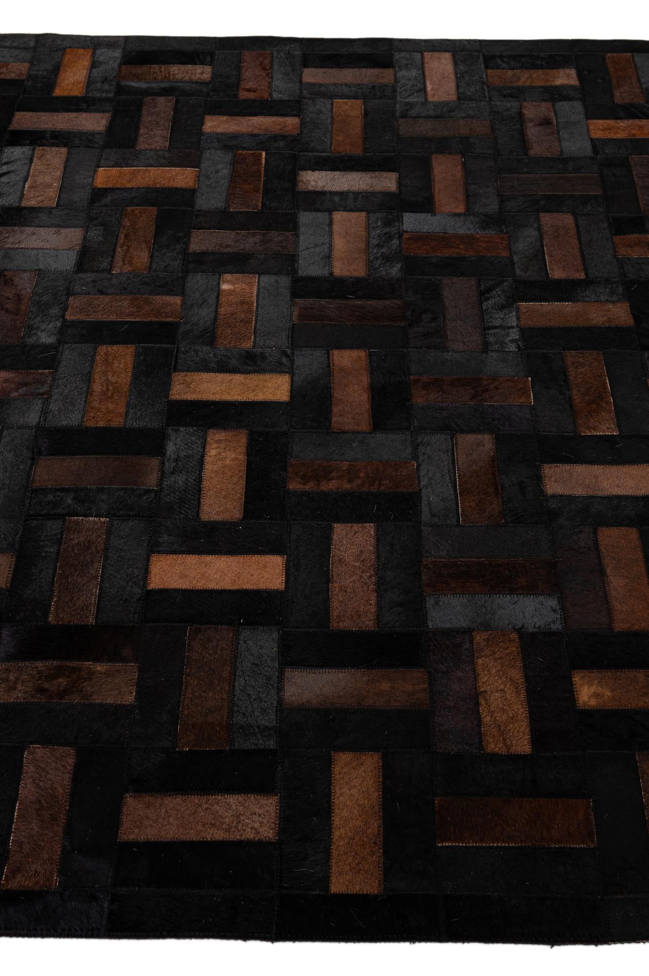 5' 3 x 8' 1 Cowhide - Patchwork Rug