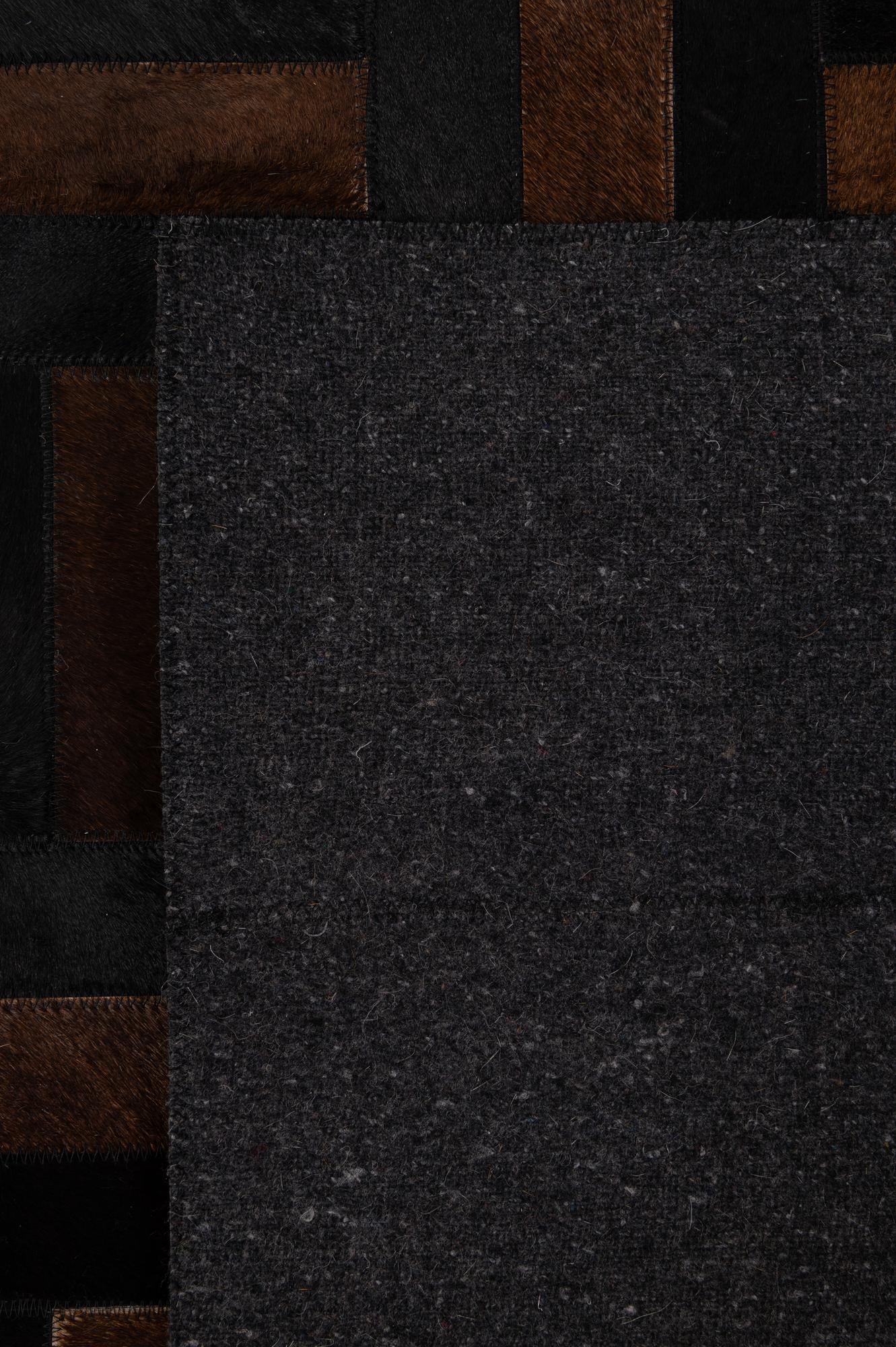 5' 3 x 8' 1 Cowhide - Patchwork Rug