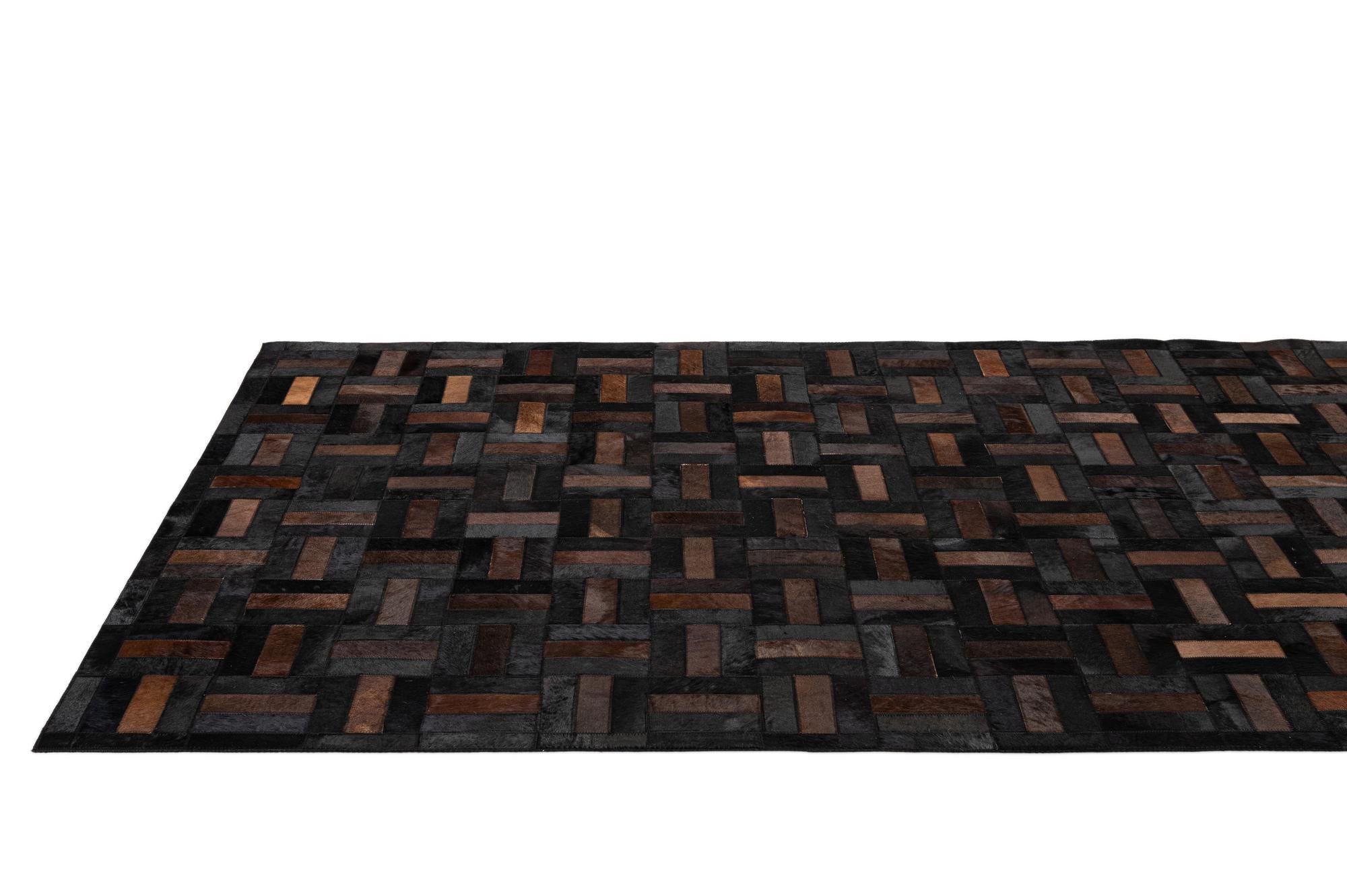 5' 2 x 8' 1 Cowhide - Patchwork Rug