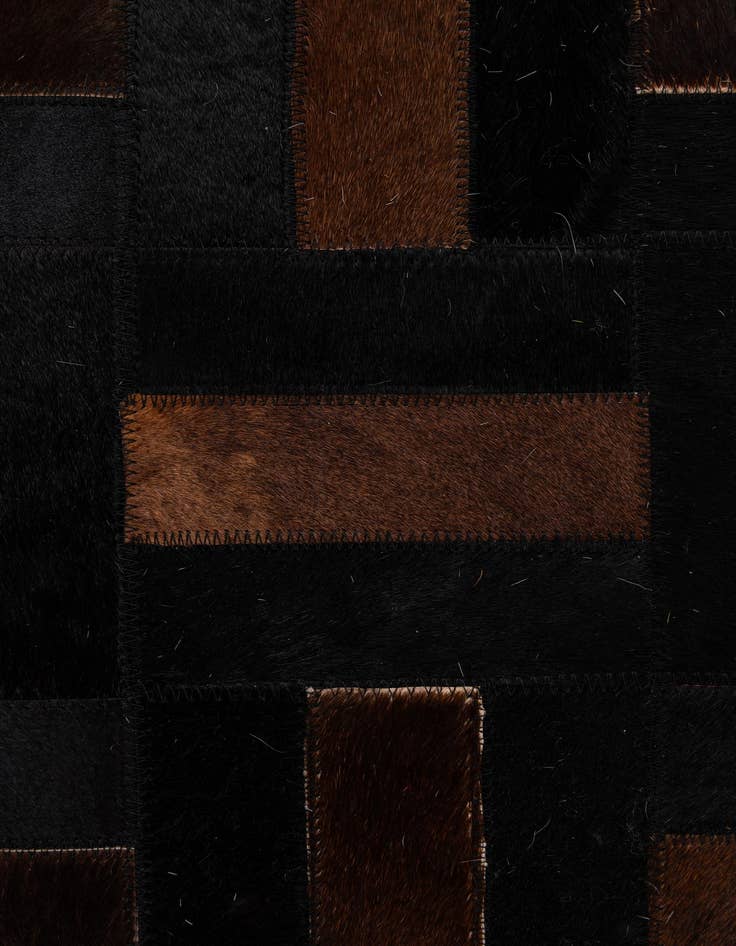 Detail image of 5' 2 x 8' 1 Cowhide - Patchwork Rug