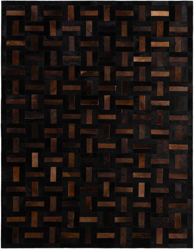 Detail image of 5' 2 x 8' 1 Cowhide - Patchwork Rug