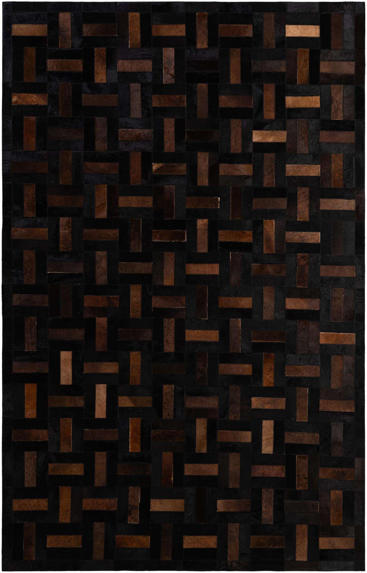 5' 2 x 8' 1 Cowhide - Patchwork Rug