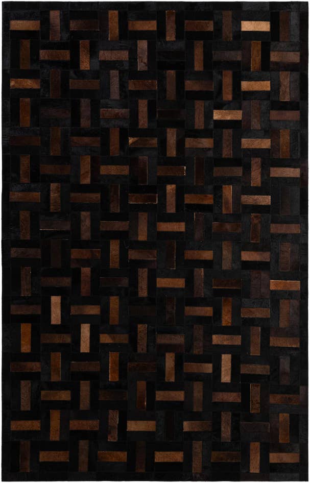 Detail image of 5' 2 x 8' 1 Cowhide - Patchwork Rug